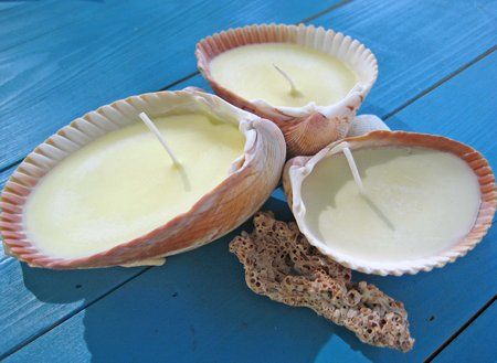 Свечи из ракушек фото