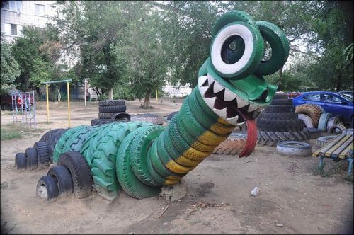 гусеница из покрышек фото